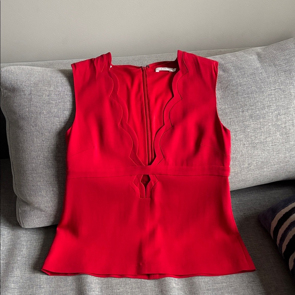 A.L.C. Vibrant Red Sleeveless Blouse